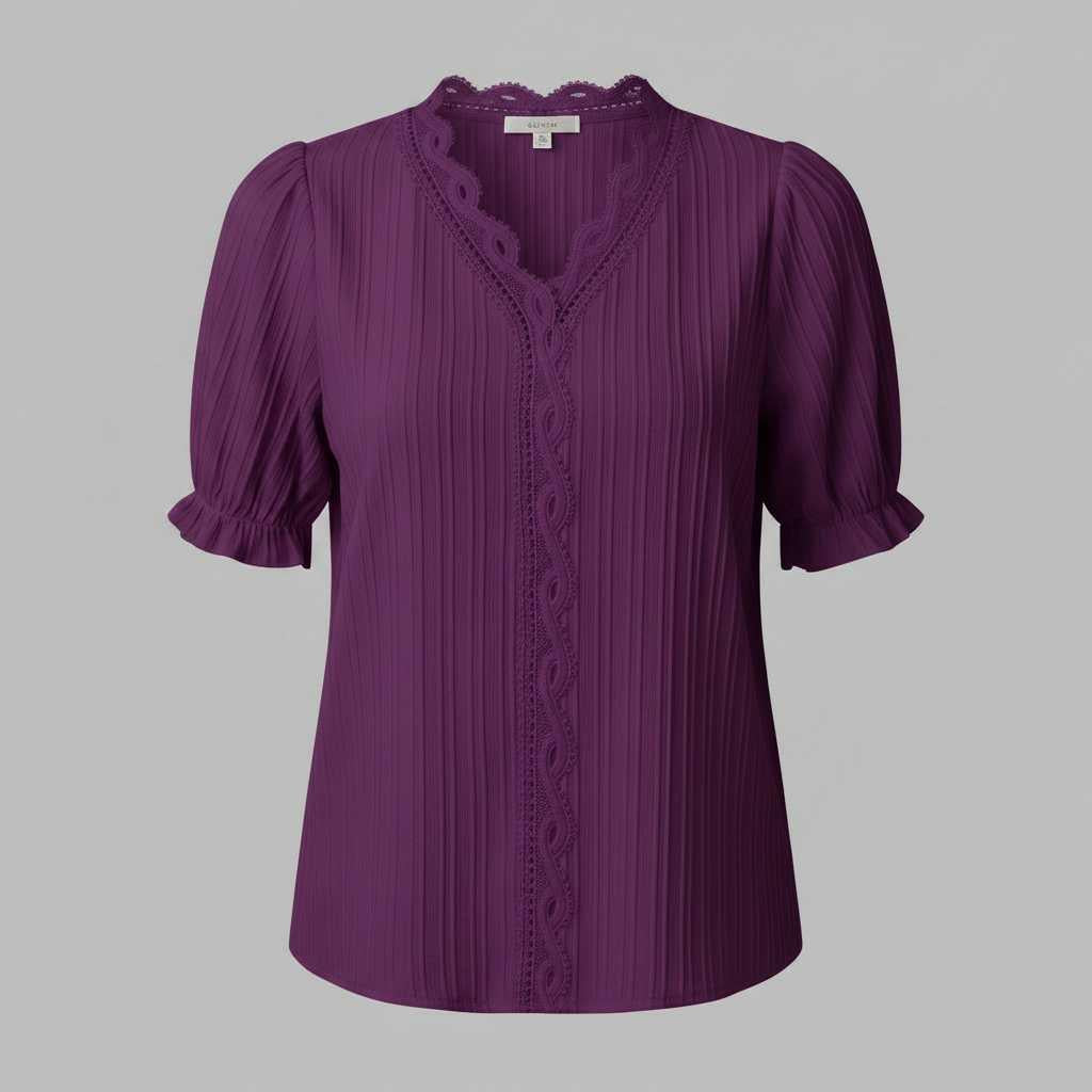 Astrid | Elegant Sommerbluse med V-Hals til Dame