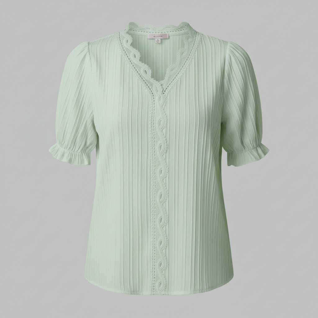 Astrid | Elegant Sommerbluse med V-Hals til Dame
