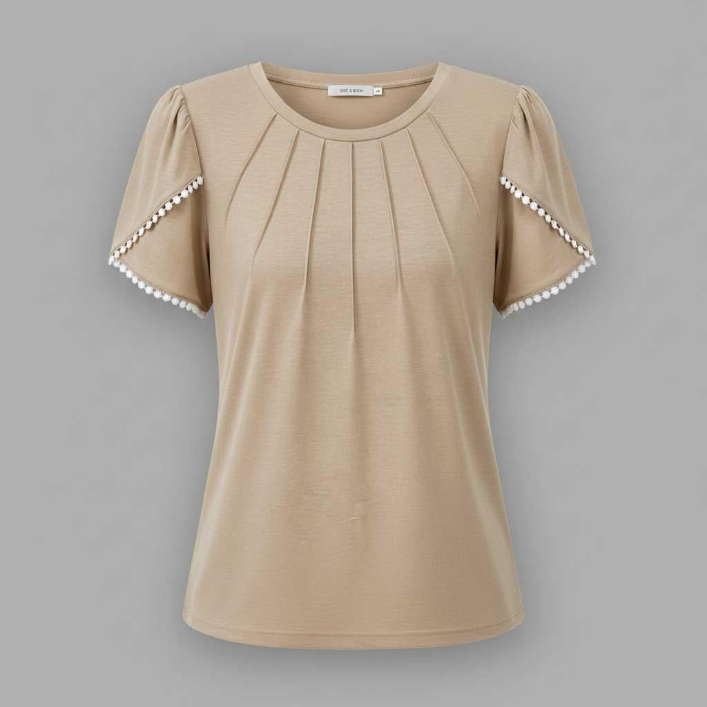 Hvit Bluse Dame | Komfortabel Sommerbluse for Kvinner
