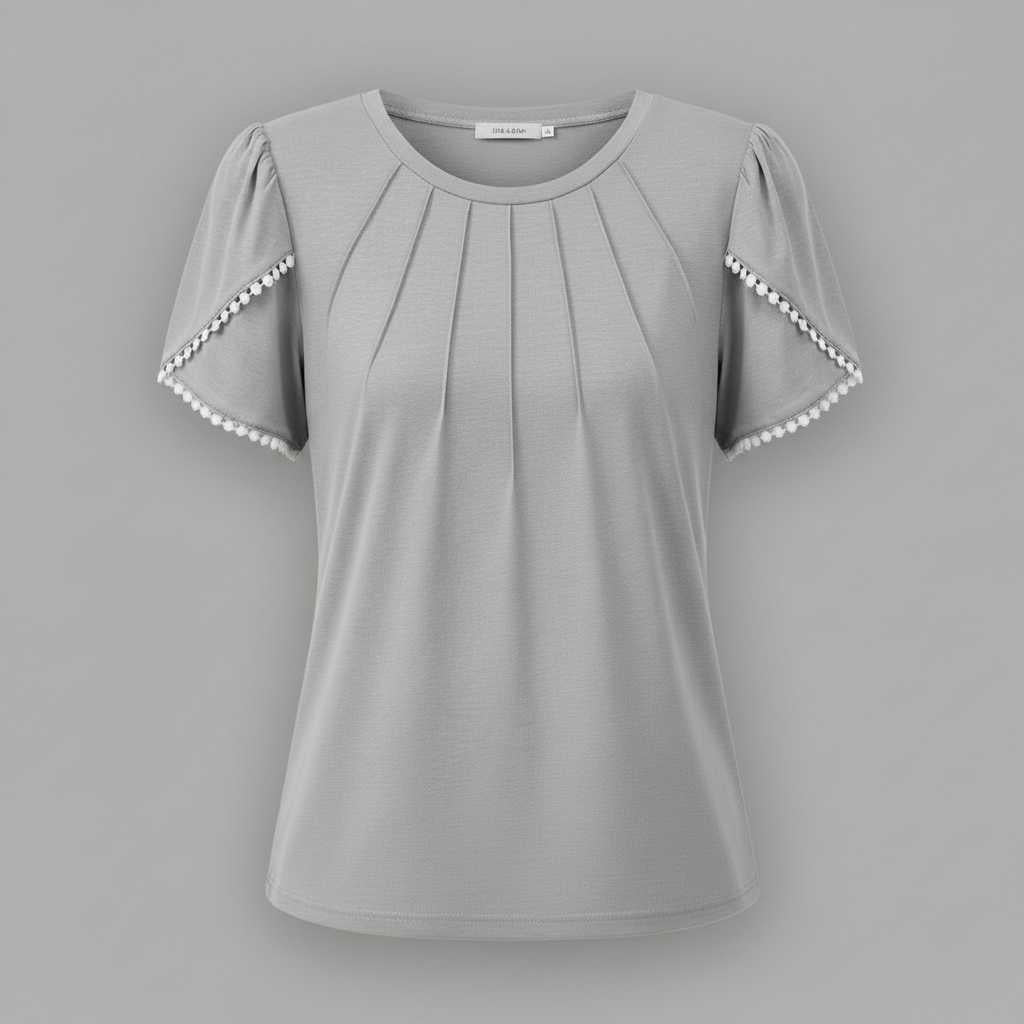 Hvit Bluse Dame | Komfortabel Sommerbluse for Kvinner