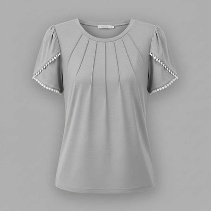 Hvit Bluse Dame | Komfortabel Sommerbluse for Kvinner