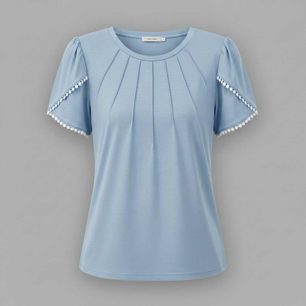 Hvit Bluse Dame | Komfortabel Sommerbluse for Kvinner