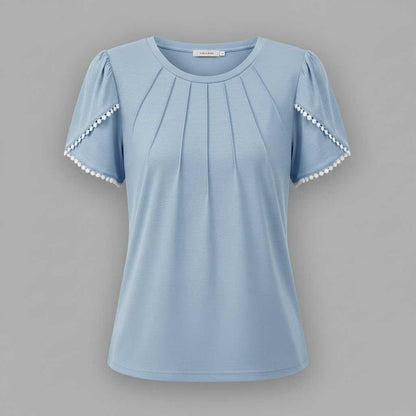 Hvit Bluse Dame | Komfortabel Sommerbluse for Kvinner