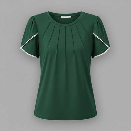 Hvit Bluse Dame | Komfortabel Sommerbluse for Kvinner