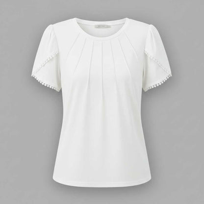 Hvit Bluse Dame | Komfortabel Sommerbluse for Kvinner